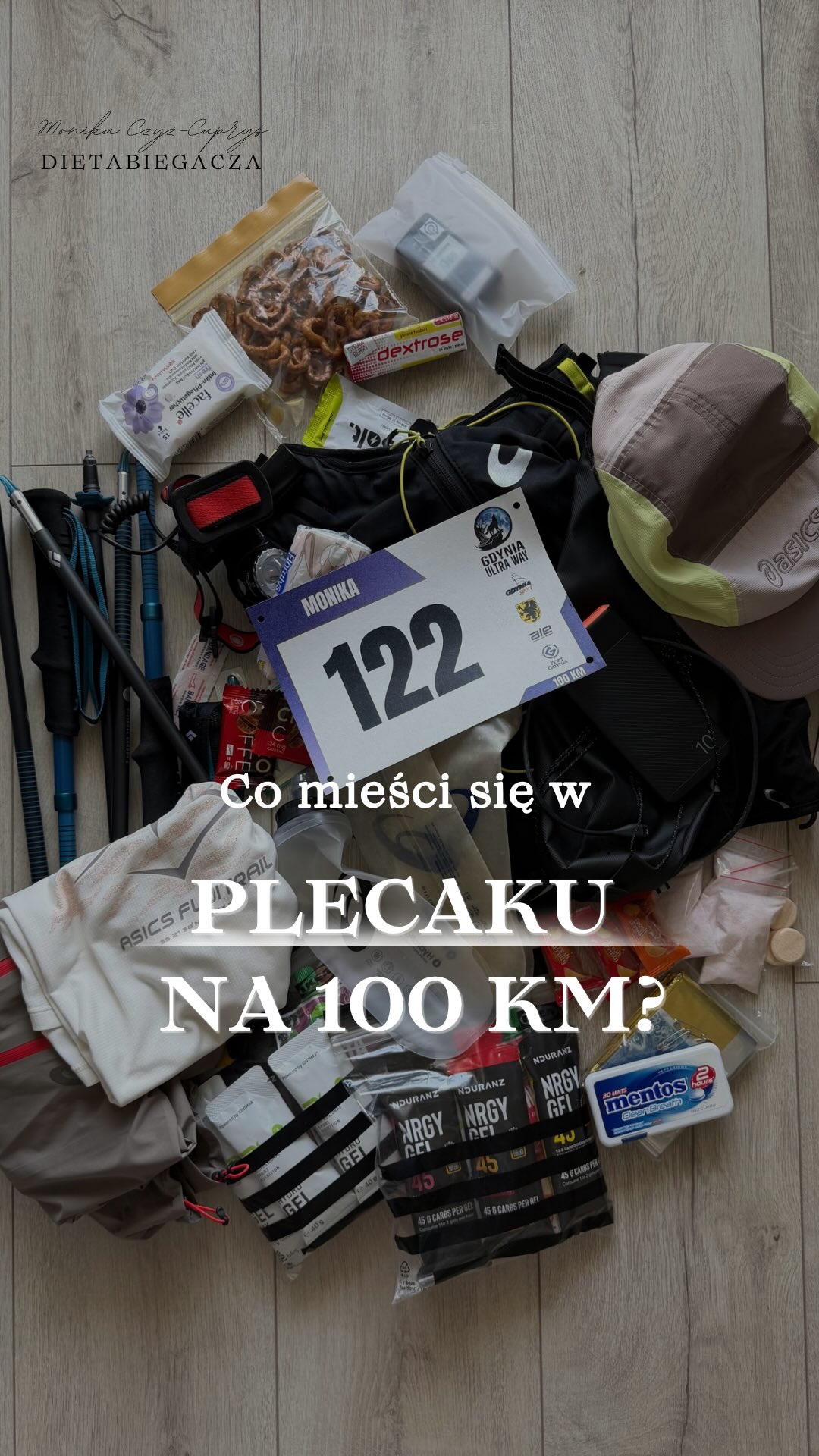 100 km oznacza wiele godzin na trasie, tutaj każdy gram w plecaku ma znaczenie 🫢 

Mimo wszystko wyposażenie obowiązkowe, jedzenie, płyny a do tego kilka najpotrzebniejszych rzeczy potrafią i tak ciążyć na plecach 😔 stąd każdy szczegół ma tutaj ogromne znaczenie 😊

Co dla Ciebie jest absolutnym must have, które zawsze pakujesz do swojego plecaka?! 😊 

Biegi ultra l Plecak na bieg l Bieg trailowy

#ASICSFrontRunnerPoland #ASICSFrontRunner #ASICSTrail #biegultra #trailrunning